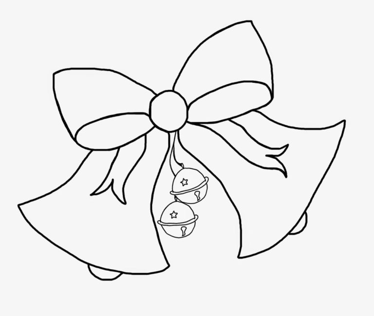 Christmas Bow Coloring Page
