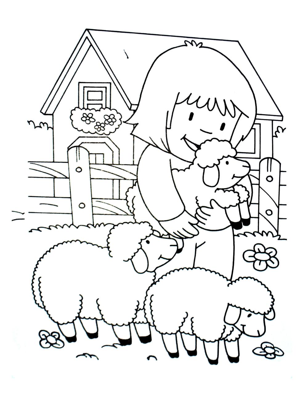 Farm to download for free Farm Kids Coloring Pages