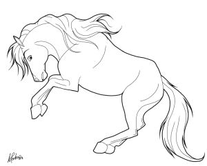 Horses to color for children saluting horse Horses Kids Coloring Pages