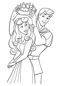 Sleeping beauty to color for children Sleeping beauty Kids Coloring Pages