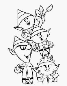 Coloring Pages Christmas Elf Coloring Pages Free and Printable