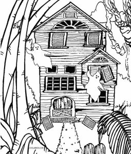 Printable Haunted House Coloring Pages For Kids Cool2bKids