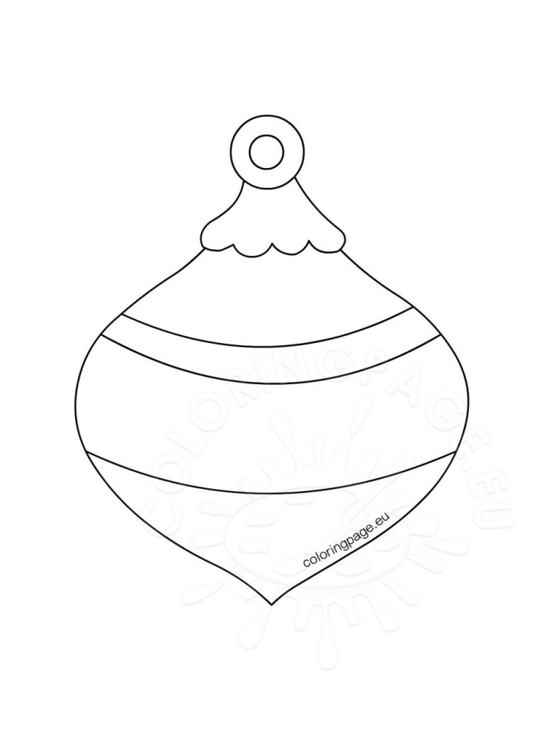 Free Coloring Pages Of Christmas Ornaments