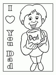 I Love You Dad Fathers Day Coloring Pages For Kids Free Christian