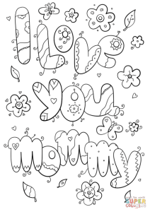 Mum Coloring Pages Coloring Home