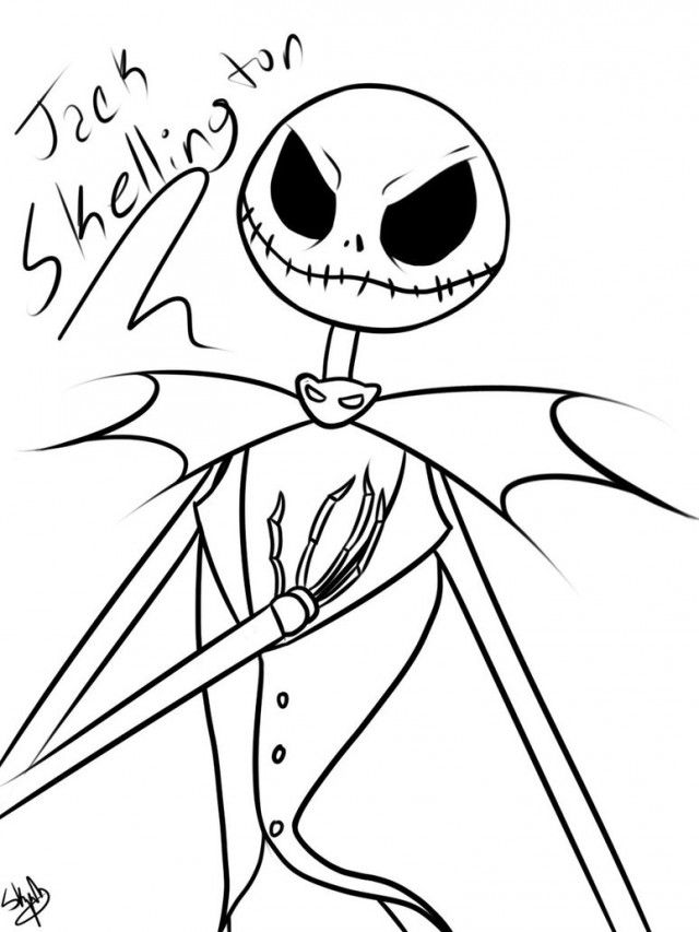 Jack Nightmare Before Christmas Coloring Pages