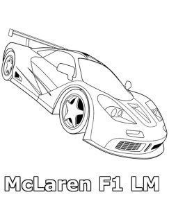 Mclaren Coloring Page to Print and Download