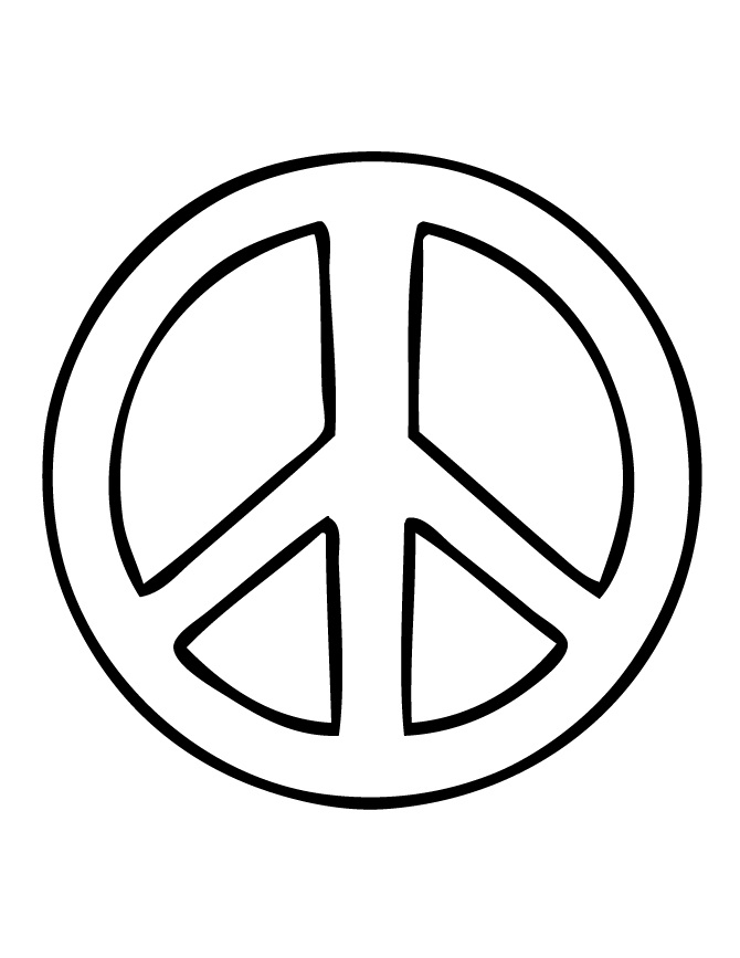 Coloring Pages Of Peace Signs