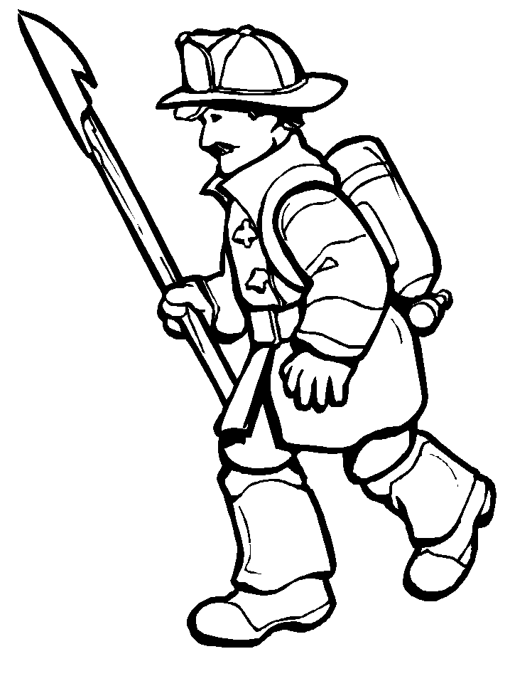 Coloring Pages Fireman