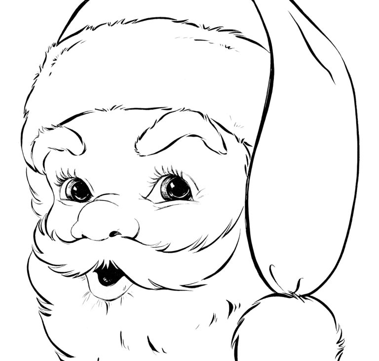 Free Printable Vintage Christmas Coloring Pages