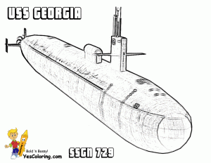 Full Force Submarine Coloring Pages Free Submarine Pictures Navy