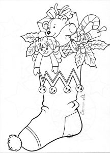 Christmas stocking colouring. Christmas coloring books, Coloring