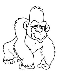 Gorilla Coloring Pages For Preschoolers. The gorilla is the second