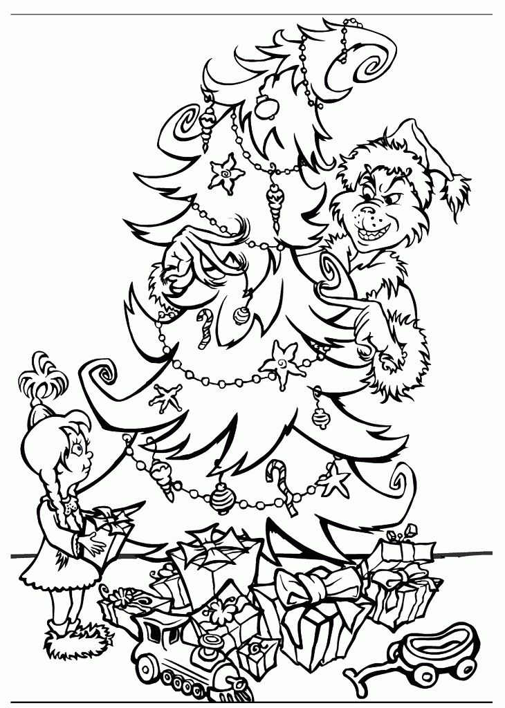 Coloring Pages Grinch Stole Christmas Coloring Home