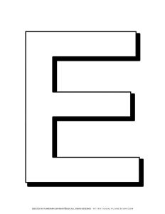 Alphabet Coloring Pages English Letters Capital E Planerium