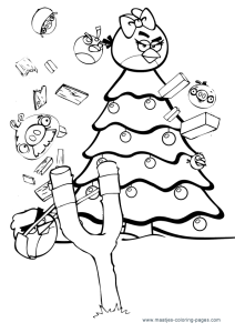 Angry Birds Christmas Coloring Pages