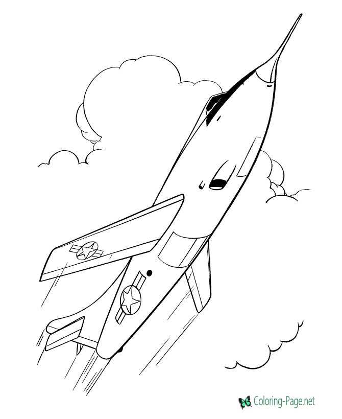 Air Force Jet Coloring Page
