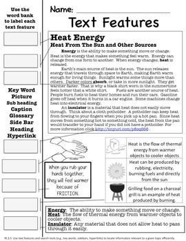 Heat Energy Worksheets For 3rd Grade