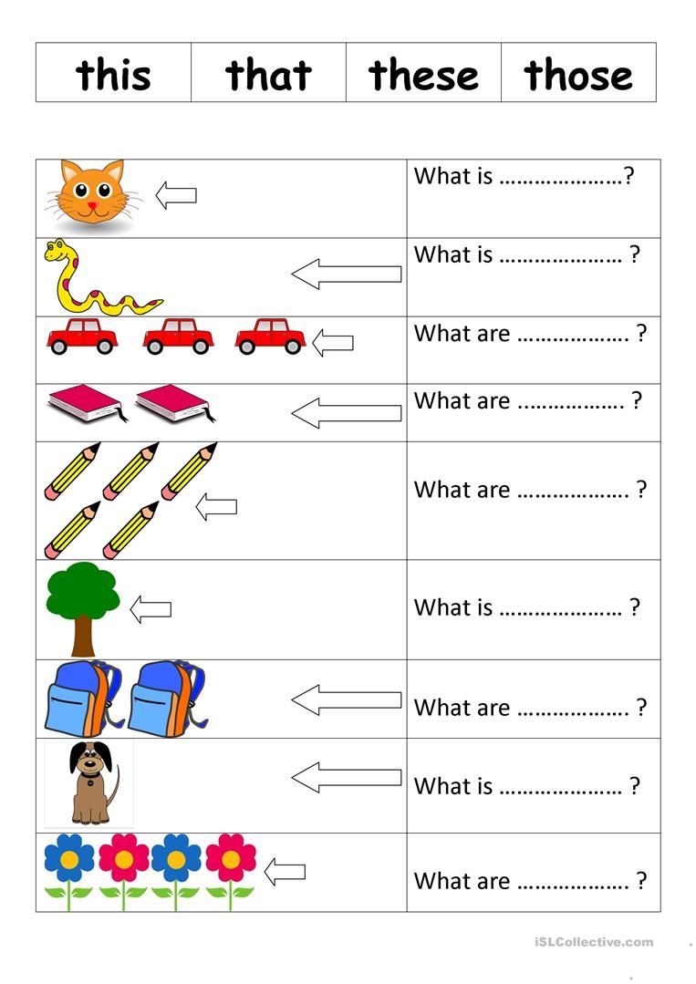 This And That Grammar Worksheet For Grade 1