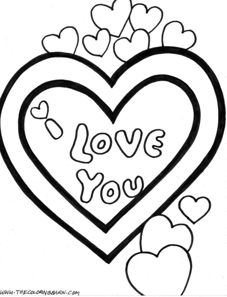 Cute Heart Coloring Pages