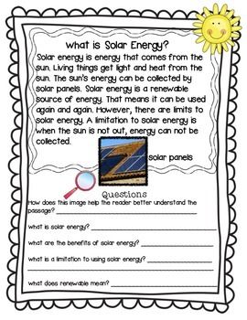 Solar Energy Worksheets For 2nd Grade