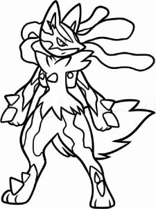 Mega Lucario Coloring Page Awesome Lucario Coloring Pages in 2020