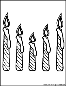 Candles Coloring Page