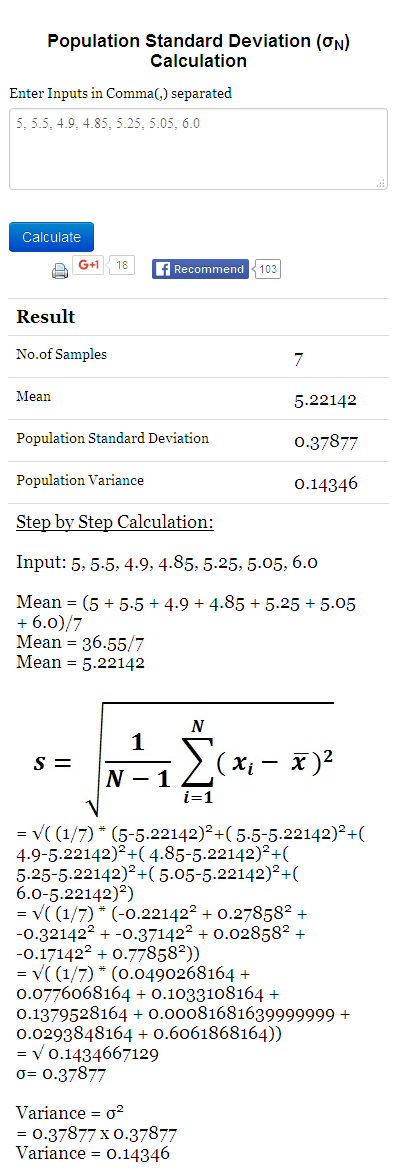 Calculating Standard Deviation Worksheet Pdf