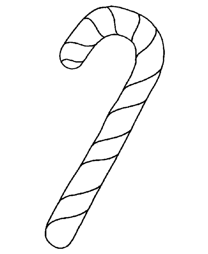 Christmas Candy Cane Coloring Page