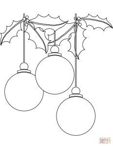 Christmas Ball Ornaments coloring page Free Printable Coloring Pages