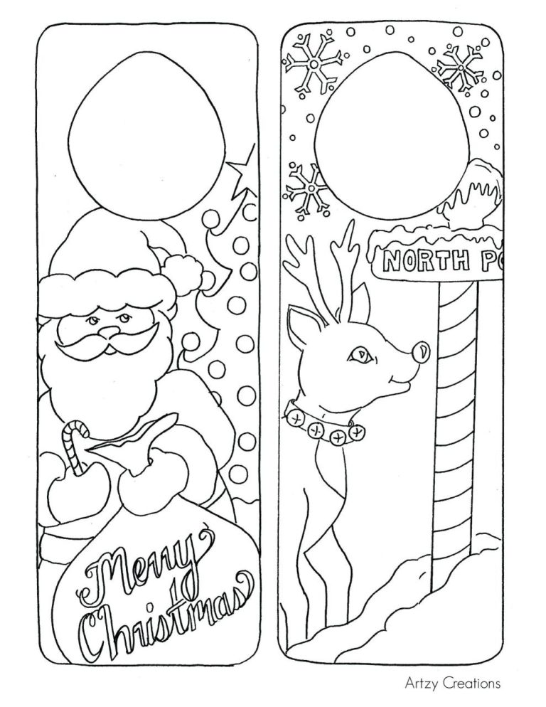 Christmas Card Coloring Pages