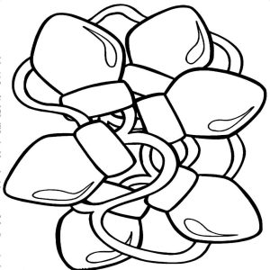 Christmas Lights Coloring Pages Free download on ClipArtMag