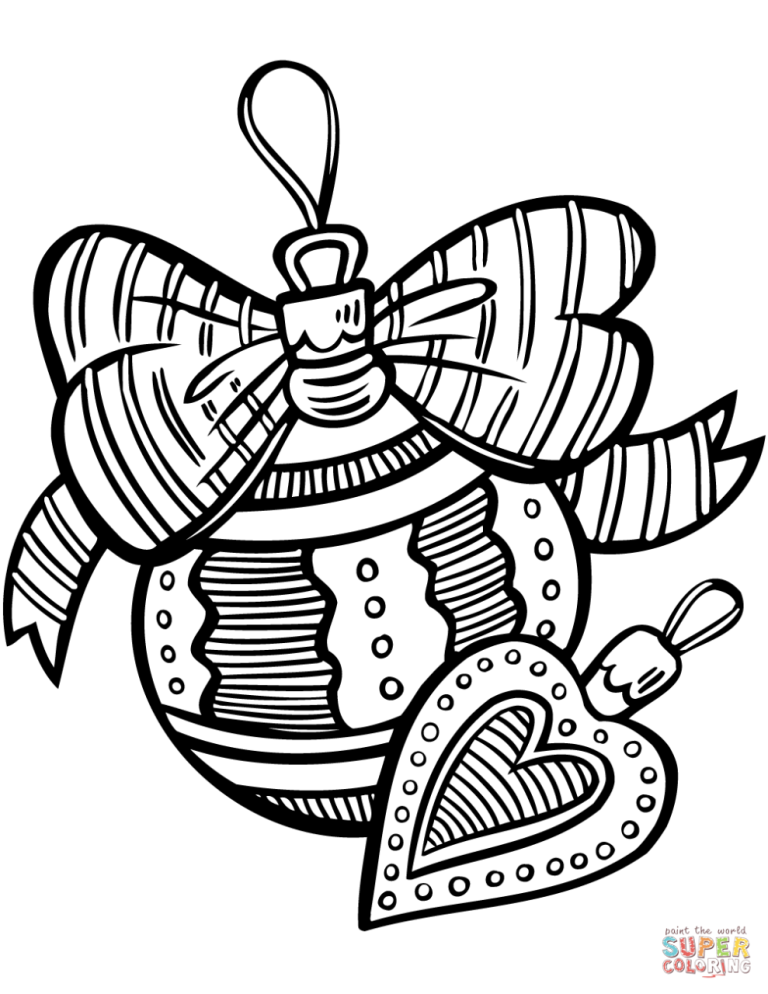 Printable Coloring Pages Of Christmas Ornaments