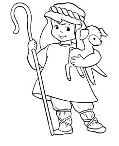 Christmas Shepherd Coloring Pages at Free printable
