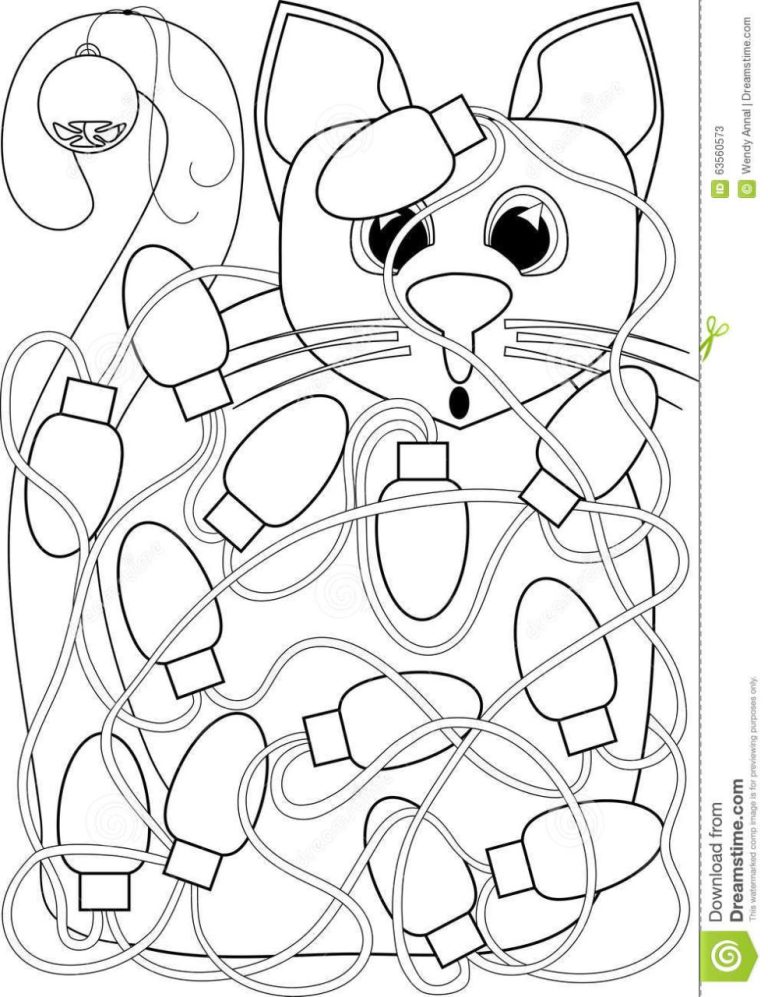 Coloring Pages Christmas Lights