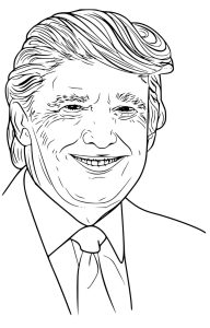 Coloriage Donald Trump à imprimer