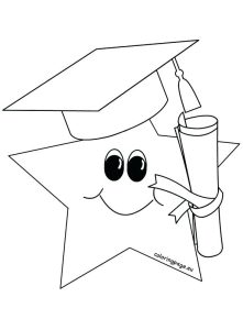 Graduation Coloring Pages Idea Whitesbelfast