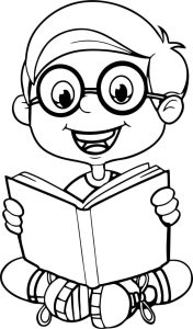 Coloring Pages Of Children Reading at Free printable