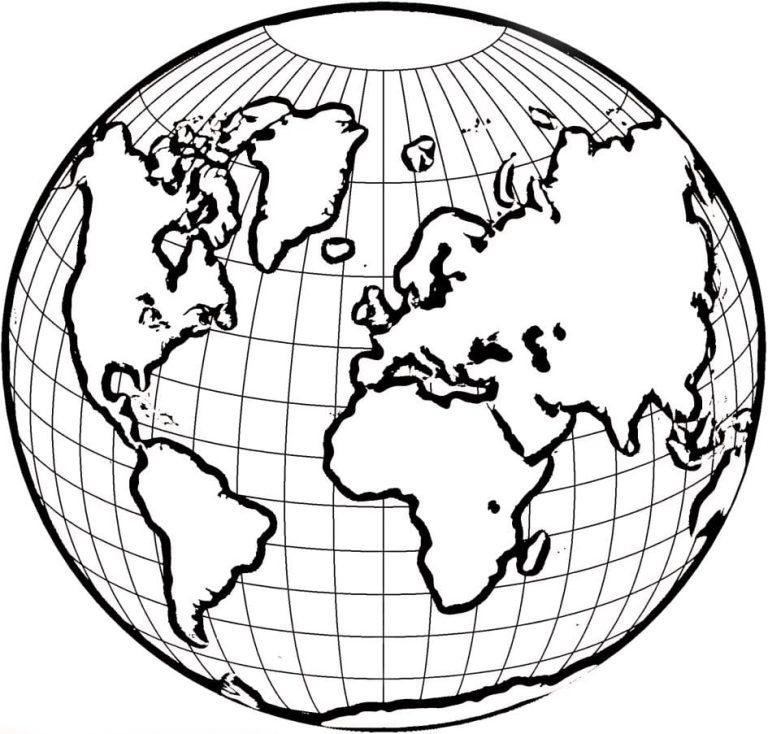 Coloring Page Earth