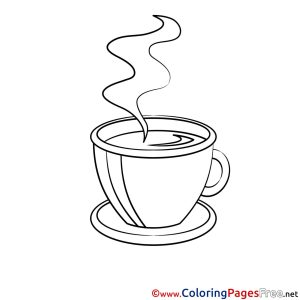 Christmas Coffee Cups Coloring Pages