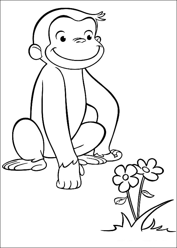 Curious George Christmas Coloring Pages