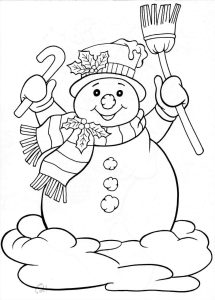 Cute Snowman Coloring Pages at Free printable
