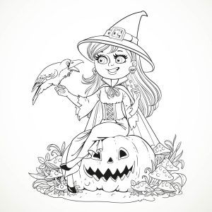 Baby Witch Coloring Pages Cute Coloring Pages