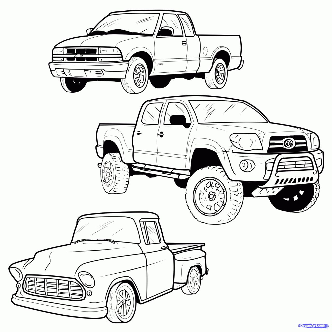 Dodge Truck Coloring Pages at Free printable