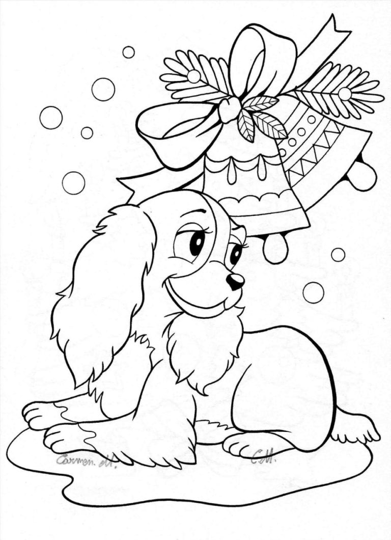 Puppy Christmas Coloring Pages
