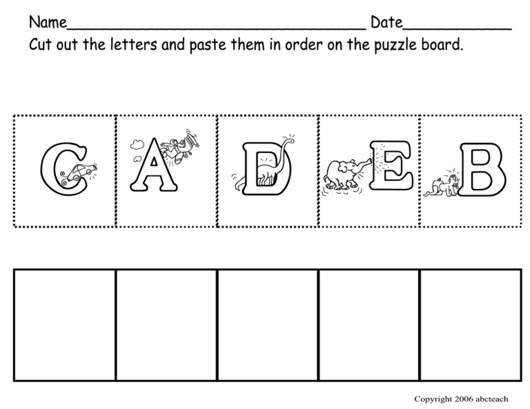 Printable Activity Sheets For Kindergarten Pdf
