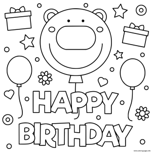 46+ Best image Happy Birthday Printouts Coloring Pages 1 Free coloring pages to download and