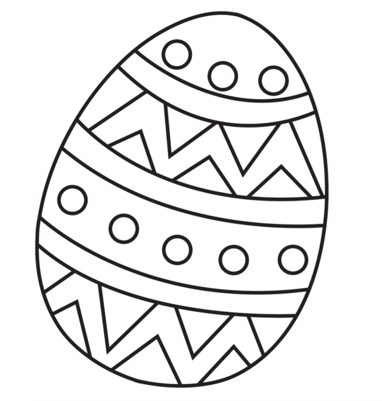 Printable Coloring Pages Easter Eggs