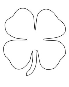 Four Leaf Clover Coloring Pages C Valentines & St. Patrick's Day
