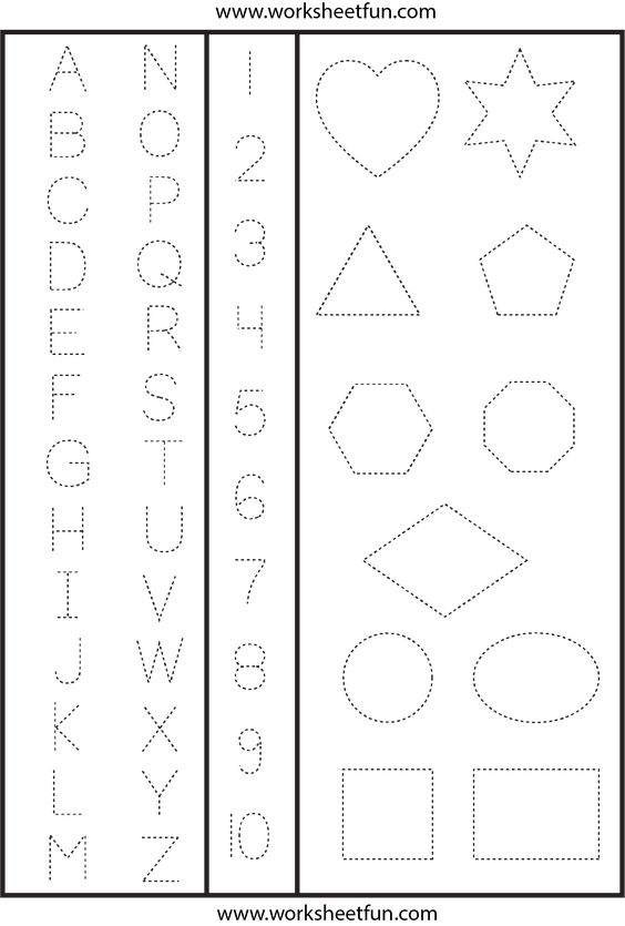 Letter And Number Tracing Sheets Printable